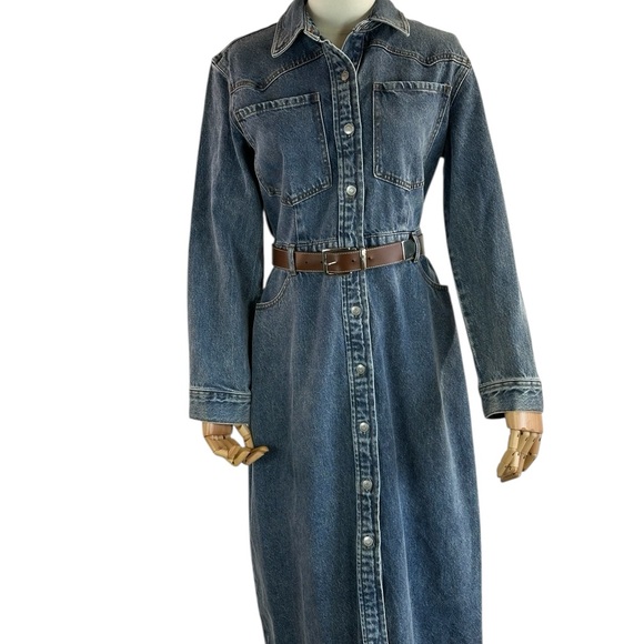 Future Collective Dresses & Skirts - Future Collective Denim Shirt Dress – Western Minimal, women’s Sz6